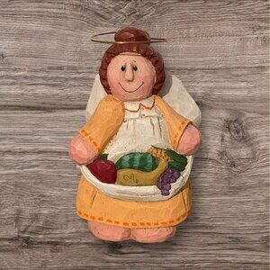 Vintage Eddie Walker Harvest Angel Wood Resin
